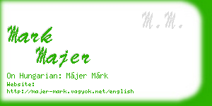 mark majer business card